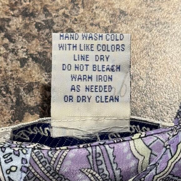 Anna & Frank Top Vintage Silk Boho Retro Feminine Romantic Purple Size Medium GT - Picture 4 of 6